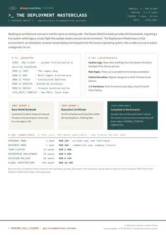 Preview: Masterclass One-Pager (PDF, page 1)