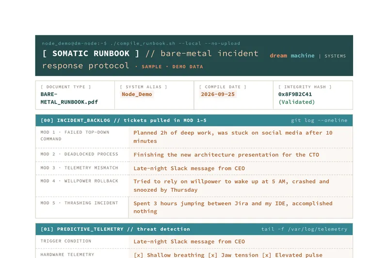 Preview: Bare-Metal Runbook (sample PDF, page 1)