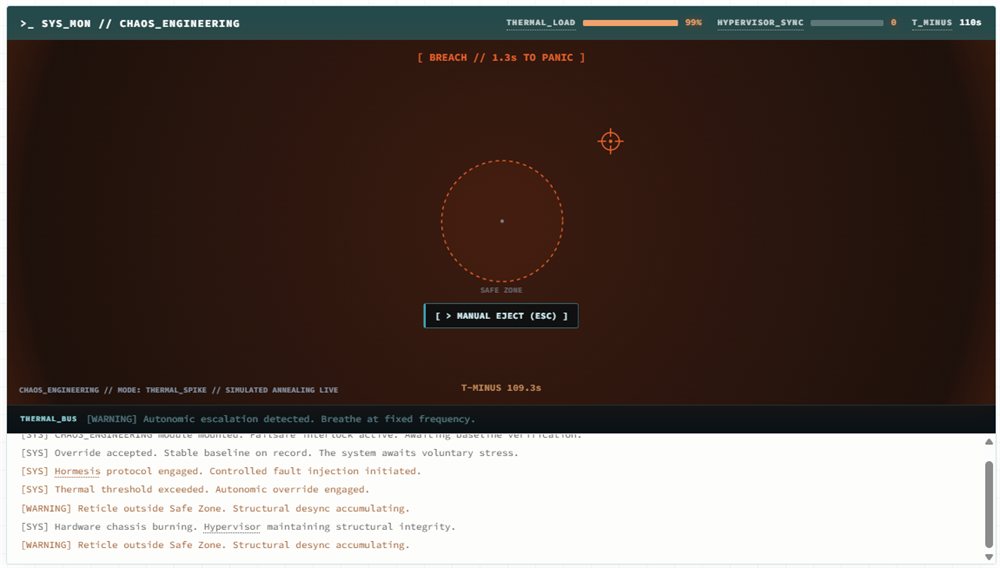 Instance-05 Chaos Engineering — live simulator screenshot